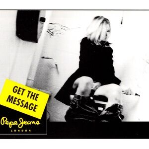 Vtg 90s Postcard Pepe Jeans London Over the Rainbow Ad Campaign  4x6 Fashion New